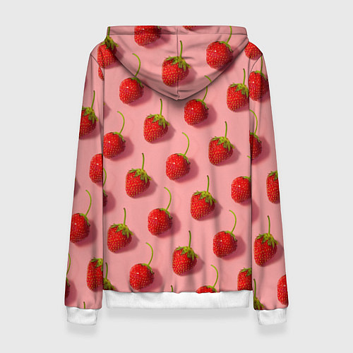 Женская толстовка Strawberry Pattern / 3D-Белый – фото 2