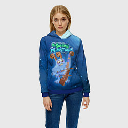 Толстовка-худи женская My singing monsters СМЫЧОРОГ Bowgart, цвет: 3D-синий — фото 2