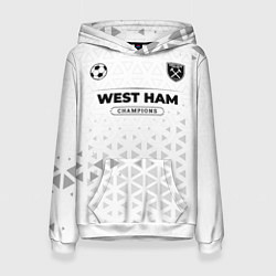 Толстовка-худи женская West Ham Champions Униформа, цвет: 3D-белый