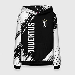 Толстовка-худи женская Fc juventus фс ювентус, цвет: 3D-черный