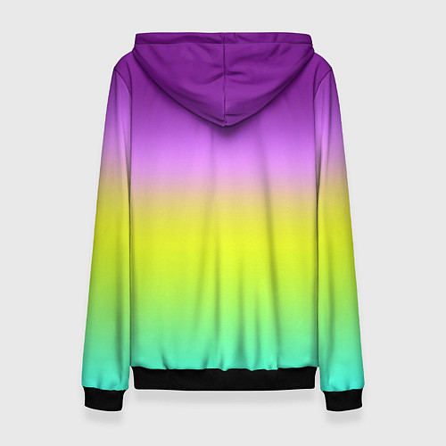 Женская толстовка Multicolored Ombre gradient / 3D-Черный – фото 2