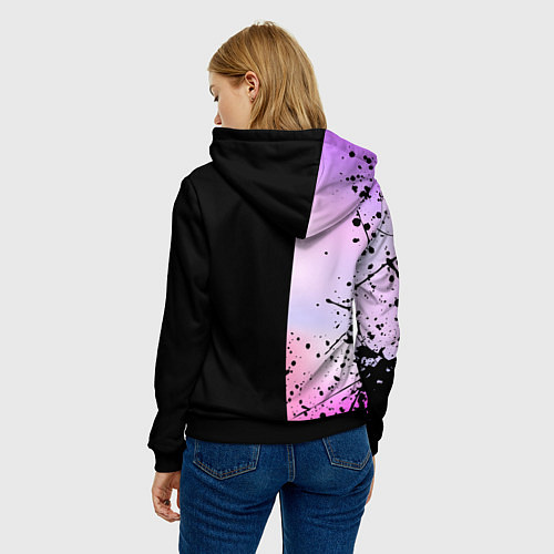 Женская толстовка BLACKPINK HALF COLORS / 3D-Черный – фото 4