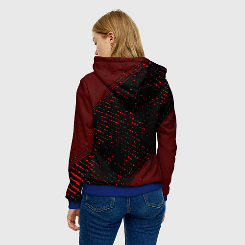 Женская толстовка Символ GTA и краска вокруг на темном фоне / 3D-Синий – фото 4