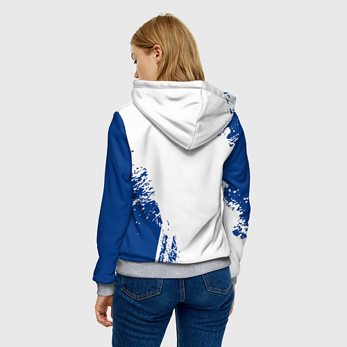 Женская толстовка Реал Мадрид краска / 3D-Меланж – фото 4