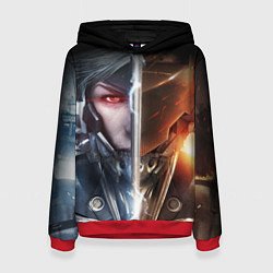 Толстовка-худи женская METAL GEAR RISING САМУРАЙ, цвет: 3D-красный