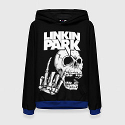 Толстовка-худи женская Linkin Park Череп, цвет: 3D-синий