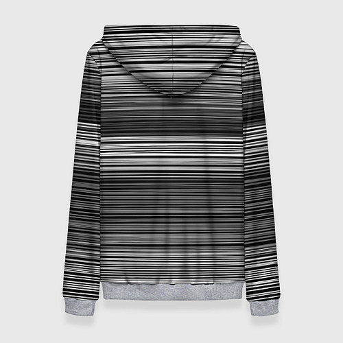 Женская толстовка Black and white thin stripes Тонкие полосы / 3D-Меланж – фото 2