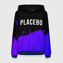 Толстовка-худи женская Placebo Purple Grunge, цвет: 3D-синий