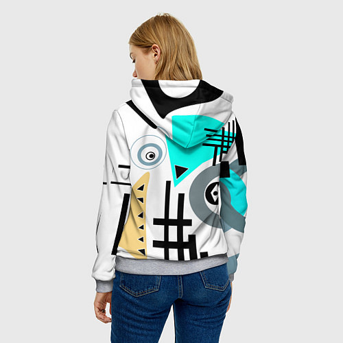 Женская толстовка Абстрактный современный дизайн / 3D-Меланж – фото 4