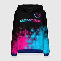 Толстовка-худи женская Genesis Neon Gradient, цвет: 3D-синий