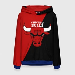 Толстовка-худи женская Chicago Bulls NBA, цвет: 3D-синий