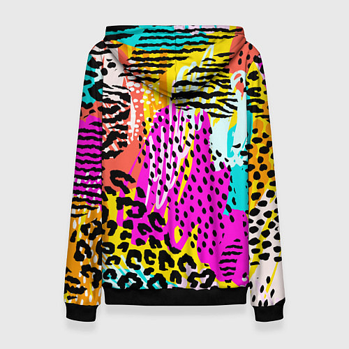 Женская толстовка LEOPARD TEXTURE / 3D-Черный – фото 2