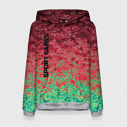 Толстовка-худи женская SPORT GAMES Спортивные игры, цвет: 3D-меланж