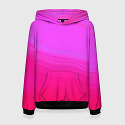 Толстовка-худи женская Neon pink bright abstract background, цвет: 3D-черный