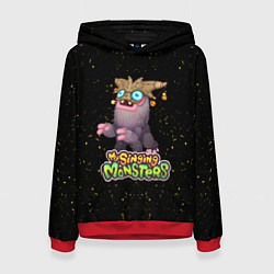 Толстовка-худи женская My singing Monsters - Чародейчик, цвет: 3D-красный