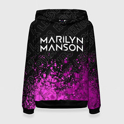 Толстовка-худи женская Marilyn Manson Rock Legends, цвет: 3D-черный