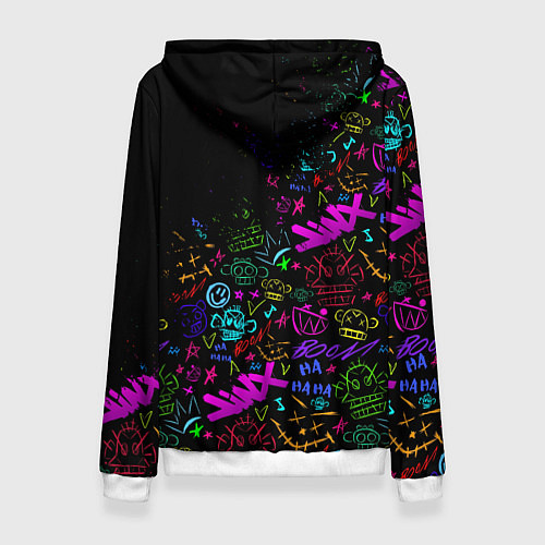 Женская толстовка League Of Legends неон - Arcane logo / 3D-Белый – фото 2