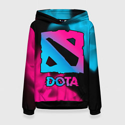 Толстовка-худи женская Dota Neon Gradient, цвет: 3D-черный