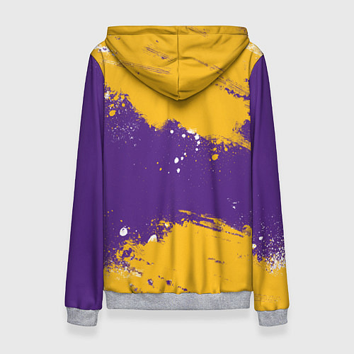 Женская толстовка PORSCHE- LAKERS COLORS / 3D-Меланж – фото 2