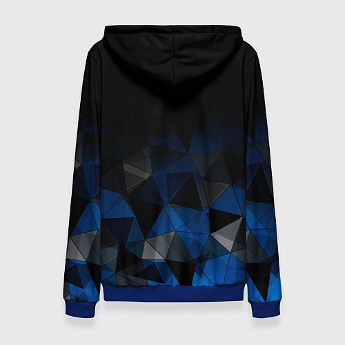 Женская толстовка Черно-синий геометрический / 3D-Синий – фото 2