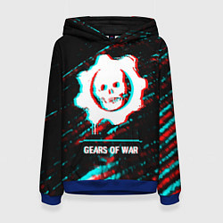Женская толстовка Gears of War в стиле glitch и баги графики на темн