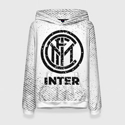 Женская толстовка Inter с потертостями на светлом фоне