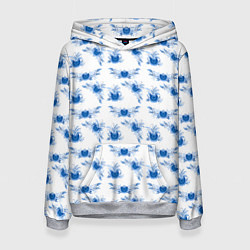 Женская толстовка Blue floral pattern