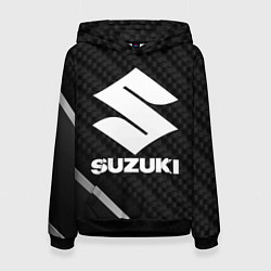 Толстовка-худи женская Suzuki карбон, цвет: 3D-черный