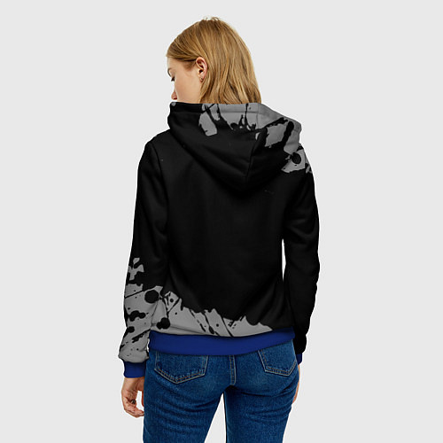 Женская толстовка Лучший инженер - 100% профи на тёмном фоне / 3D-Синий – фото 4