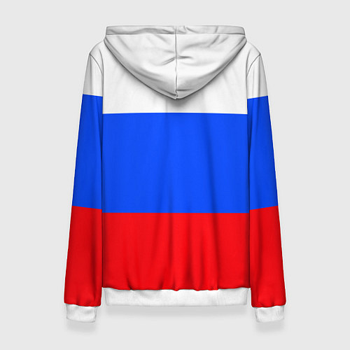 Женская толстовка Привет из России - медведь и триколор / 3D-Белый – фото 2