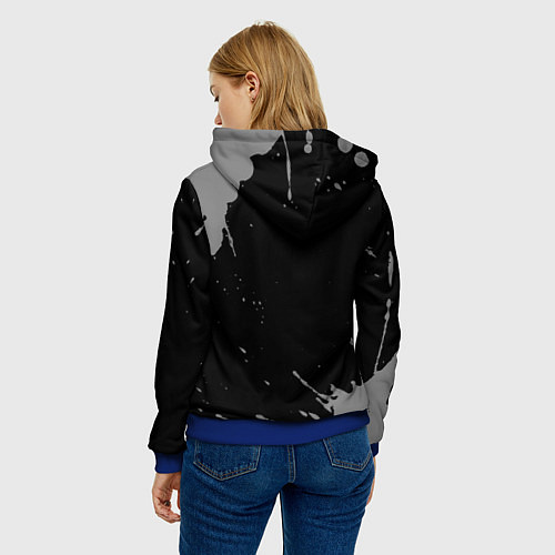 Женская толстовка Сварщик с очень большой буквы на темном фоне / 3D-Синий – фото 4