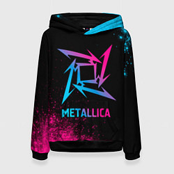 Женская толстовка Metallica - neon gradient