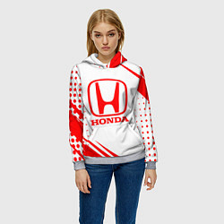 Толстовка-худи женская Honda - sport, цвет: 3D-меланж — фото 2