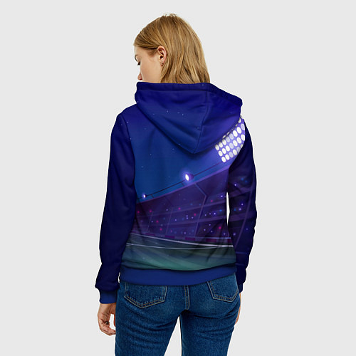 Женская толстовка PSG ночное поле / 3D-Синий – фото 4