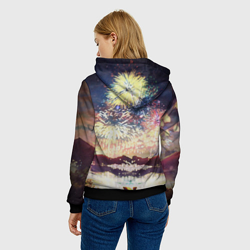 Женская толстовка Genshin Impact - Eula Inazuma / 3D-Черный – фото 4