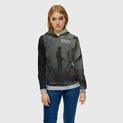 Толстовка-худи женская STALKER Одиночка На Болоте, цвет: 3D-меланж — фото 2