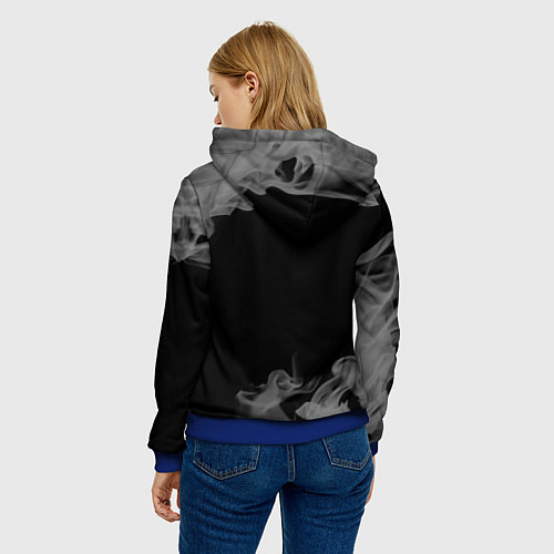 Женская толстовка Не спорь с лучшим прорабом - на темном фоне / 3D-Синий – фото 4