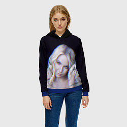 Толстовка-худи женская Britney Spears Glitch, цвет: 3D-синий — фото 2