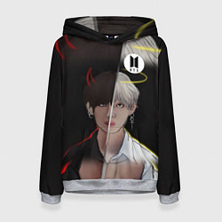 Толстовка-худи женская BTS Kim Taehyung, цвет: 3D-меланж