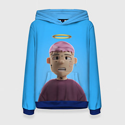 Толстовка-худи женская Lil Peep С Нимбом, цвет: 3D-синий