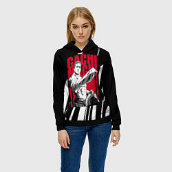 Толстовка-худи женская Guchi-muchi Billy Herrington, цвет: 3D-черный — фото 2