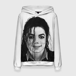Толстовка-худи женская Майкл Джексон Фото, цвет: 3D-белый