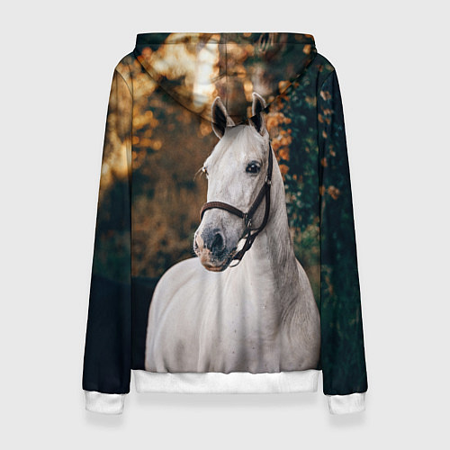 Женская толстовка Белая лошадка / 3D-Белый – фото 2