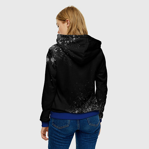 Женская толстовка Бизнесмен суббота воскресенье на темном фоне / 3D-Синий – фото 4