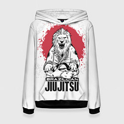 Толстовка-худи женская Jiu Jitsu red sun, цвет: 3D-черный