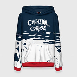 Толстовка-худи женская Cannibal Corpse краска, цвет: 3D-красный