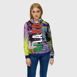 Толстовка-худи женская Avant-garde color texture - Milano, цвет: 3D-синий — фото 2