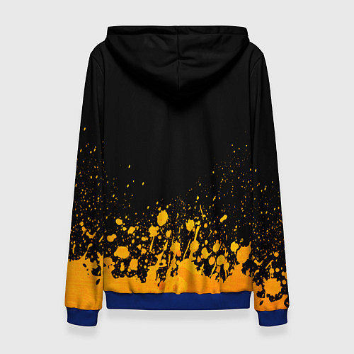 Женская толстовка Metallica - gold gradient: символ сверху / 3D-Синий – фото 2