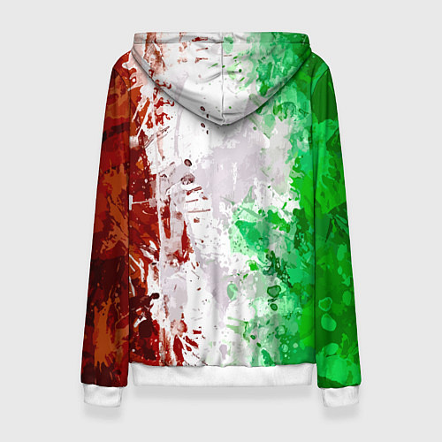 Женская толстовка Флаг Италии - кляксы / 3D-Белый – фото 2