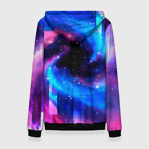 Женская толстовка Borussia неоновый космос / 3D-Черный – фото 2